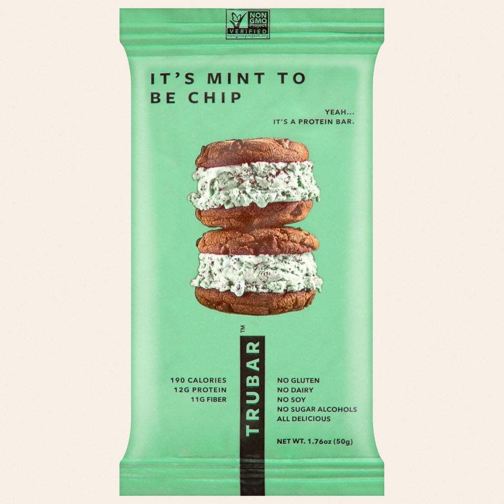 Trubar - Bar Mint Chip Protein - CS of 12-1.76 OZ - Front