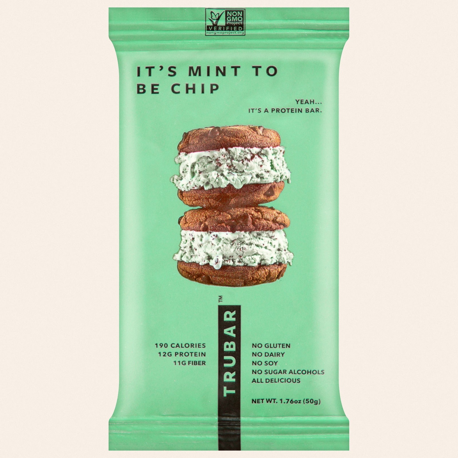 Trubar - Bar Mint Chip Protein - CS of 12-1.76 OZ - Front