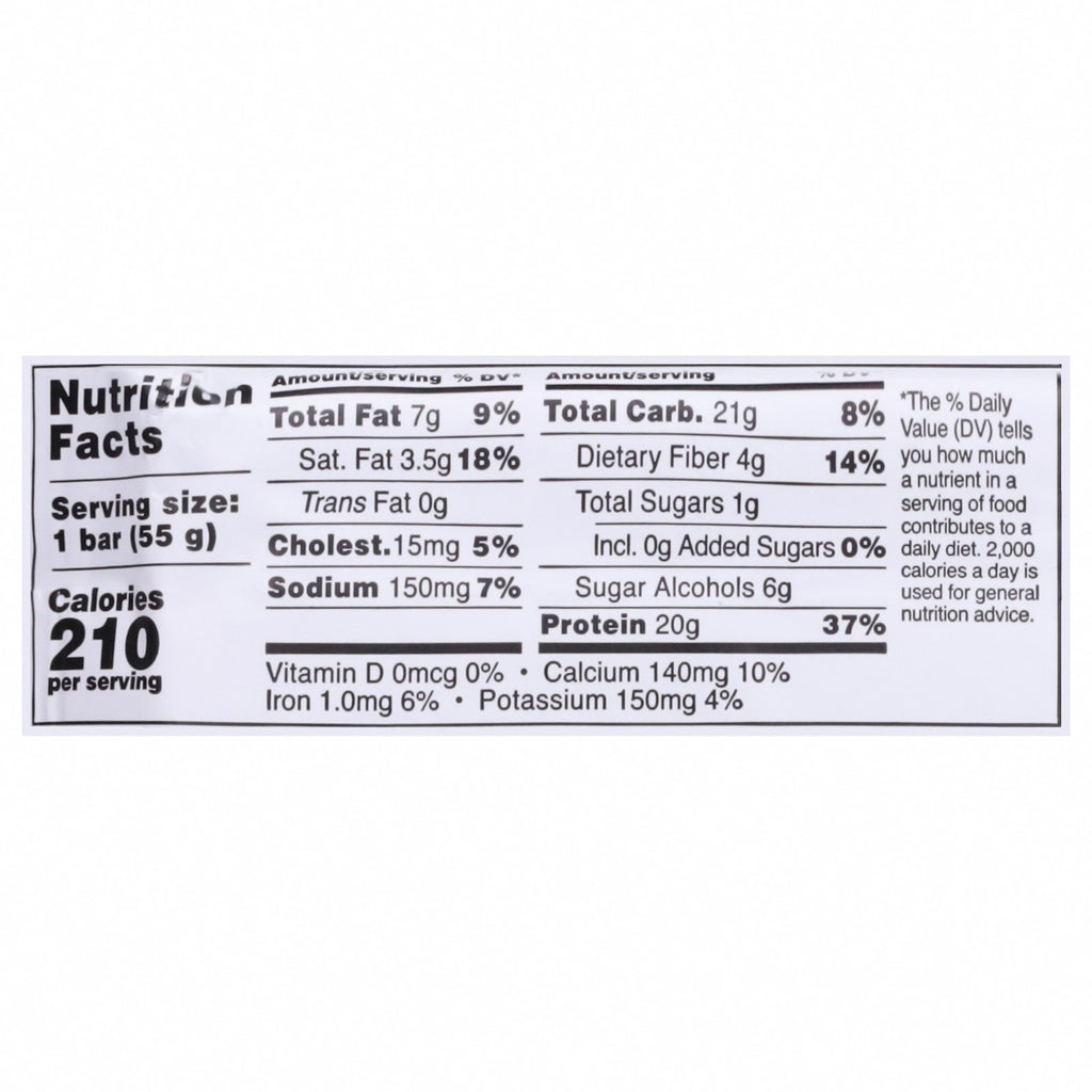 Barebells - Protein Bar Cookies Caramel - CS of 12-1.94 OZ - Nutrition Facts